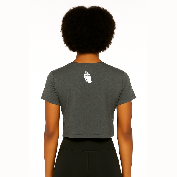 Yoga Is For Everybody Crop Tee – Dark Heather Grey