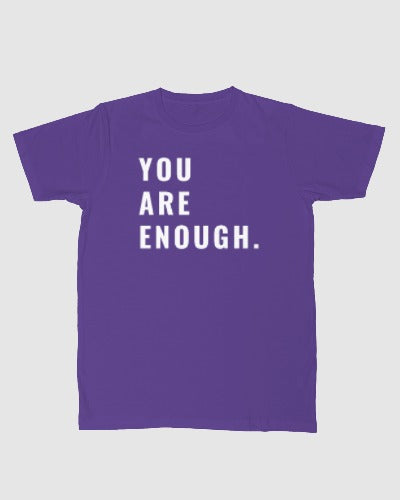Clearance Tee – Only 1 Left (Size: M) - Purple - You Are Enough - FINAL SALE