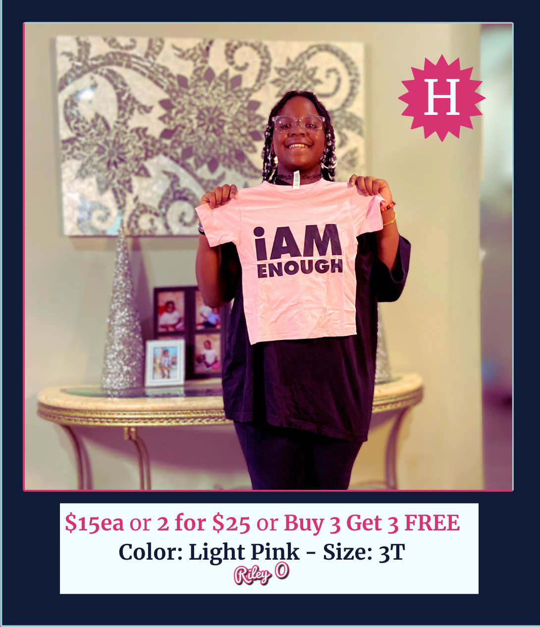 Clearance Tee – Only 1 Left (Size: 3T) - I AM Enough - FINAL SALE