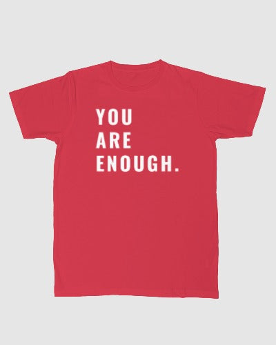 Clearance Tee – Only 1 Left (Size:XL) - Red - You Are Enough - FINAL SALE