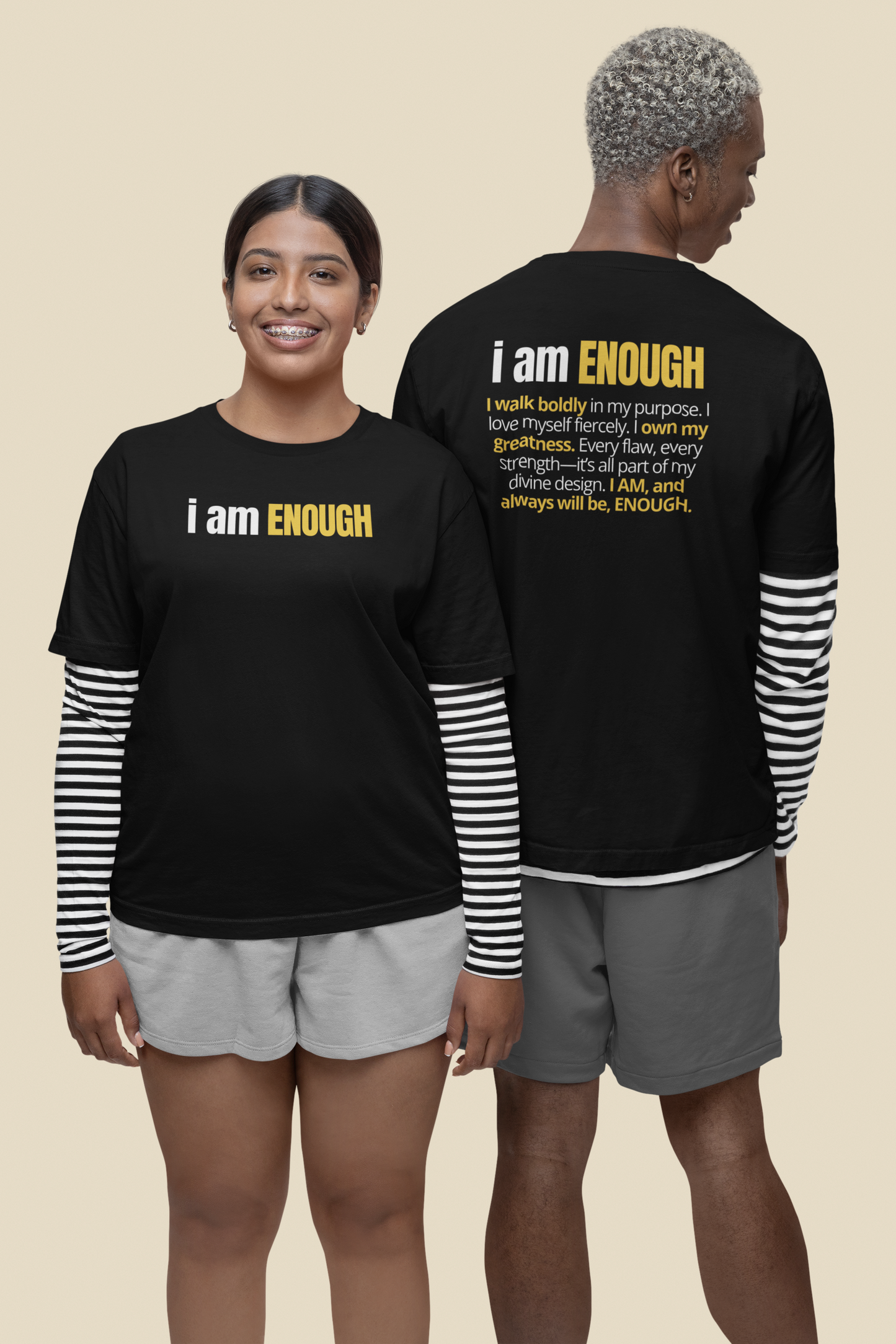 I Am Enough Double-Sided Affirmation Tee